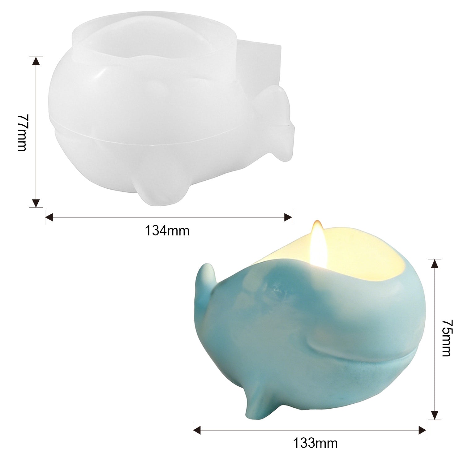 Silikonformen Dekorative Kerzengefäße (Mode:ZT02)