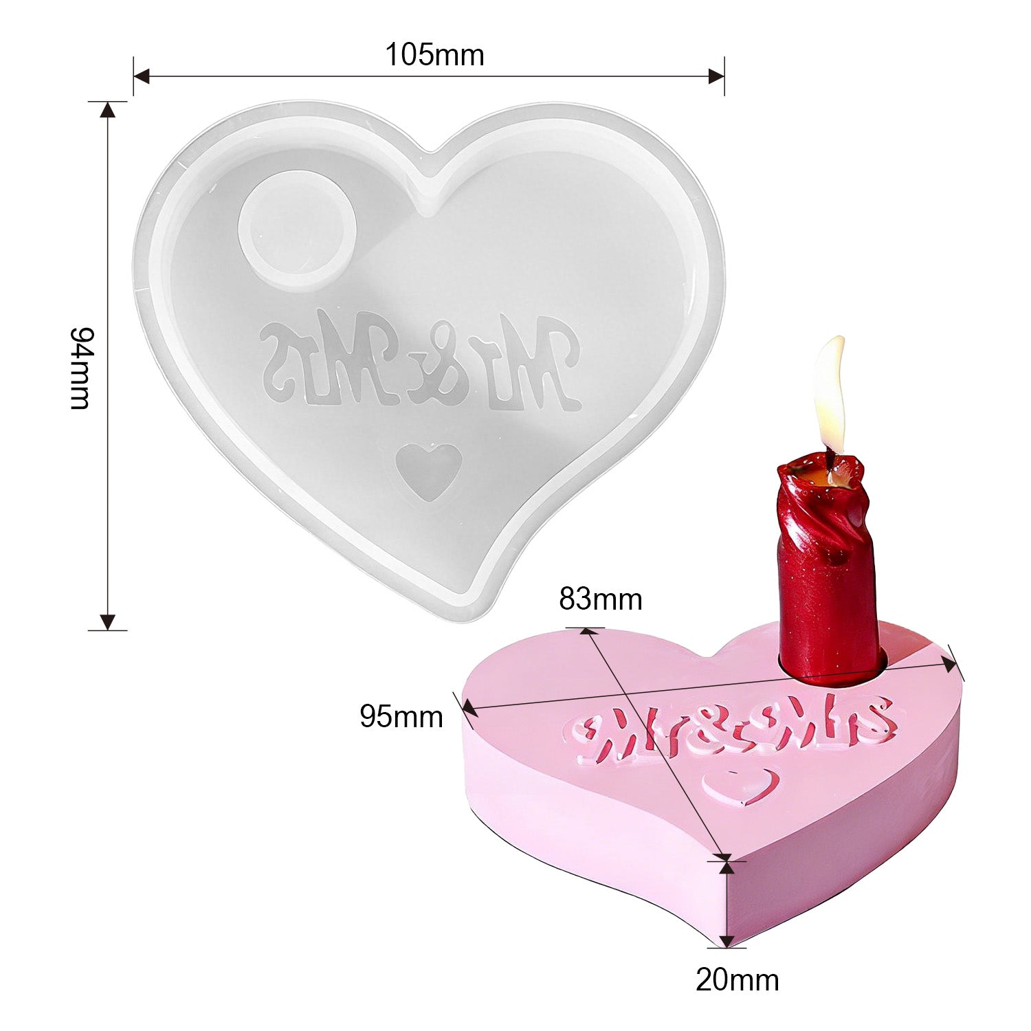 Silikonform-Set Herz & Liebe (Mode:QR02）