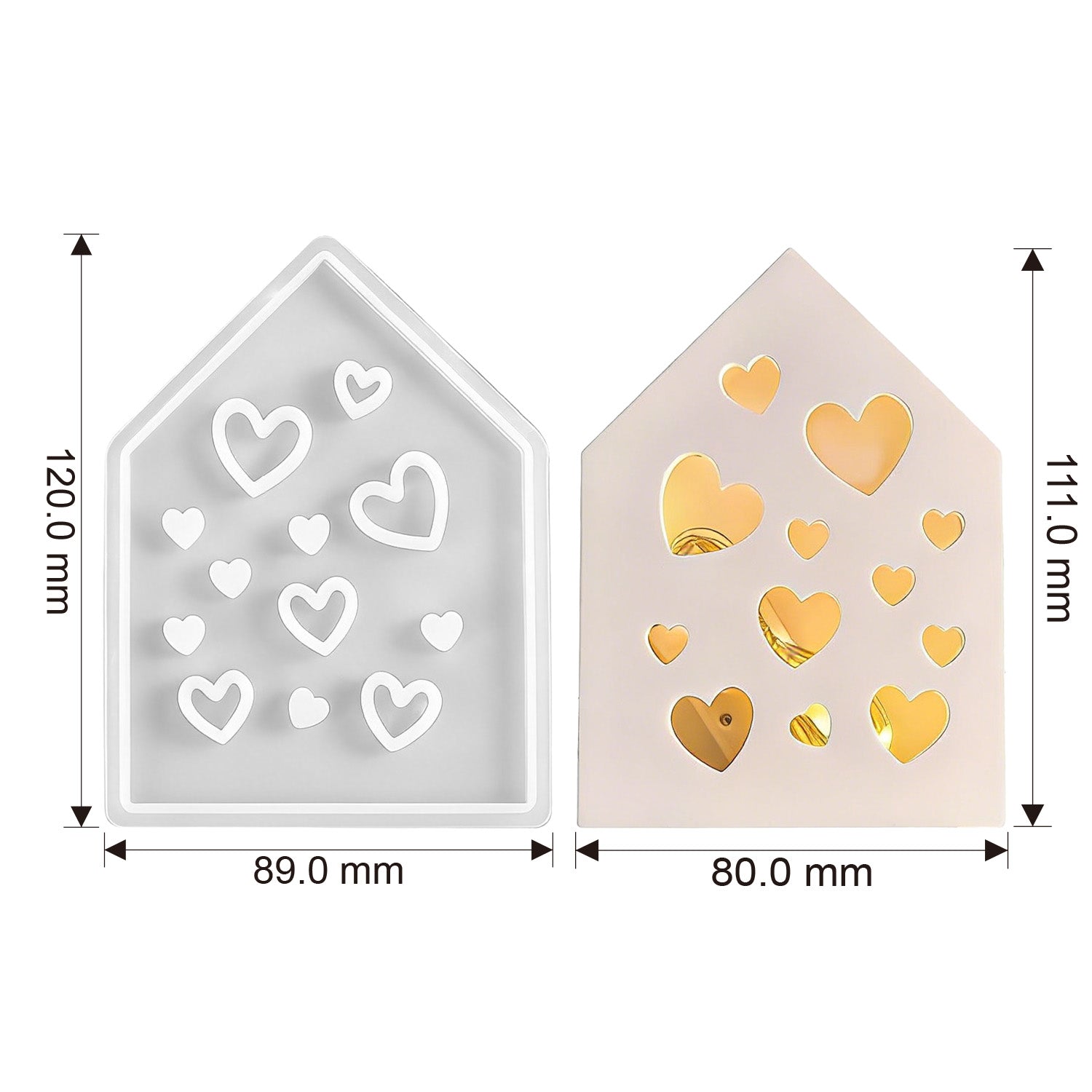 Silikonform Lichthäuschen mit Durchbruch-Design (Mode:XW01)