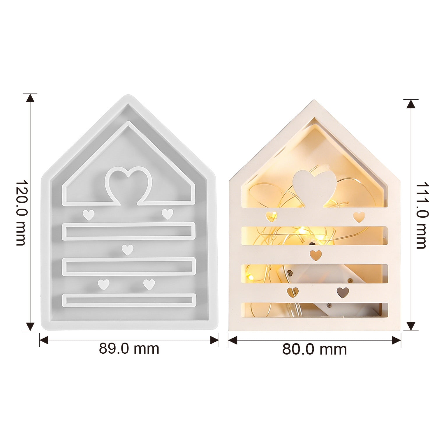 Silikonform Lichthäuschen mit Durchbruch-Design (Mode:XW01)