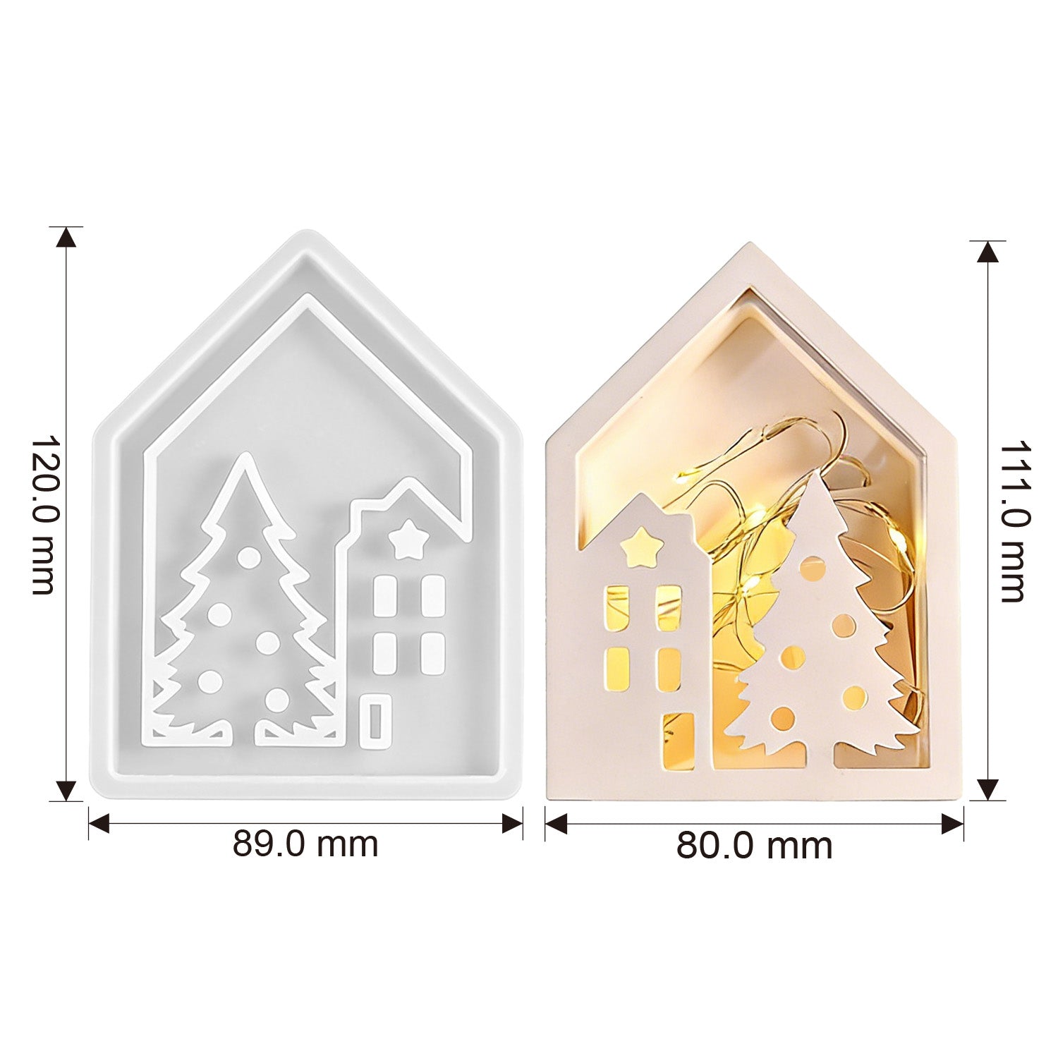 Silikonform Lichthäuschen mit Durchbruch-Design (Mode:XW01)