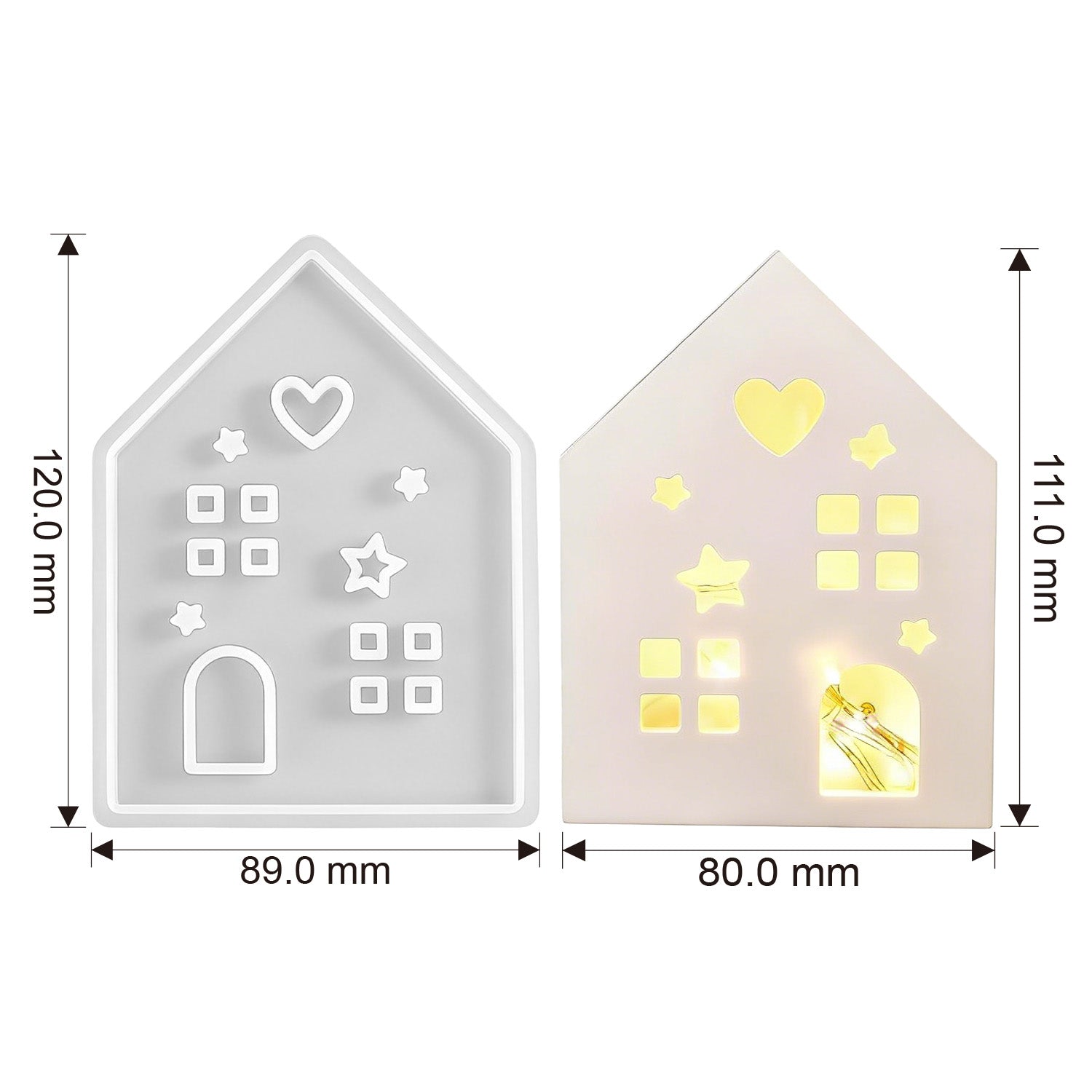 Silikonform Lichthäuschen mit Durchbruch-Design (Mode:XW01)