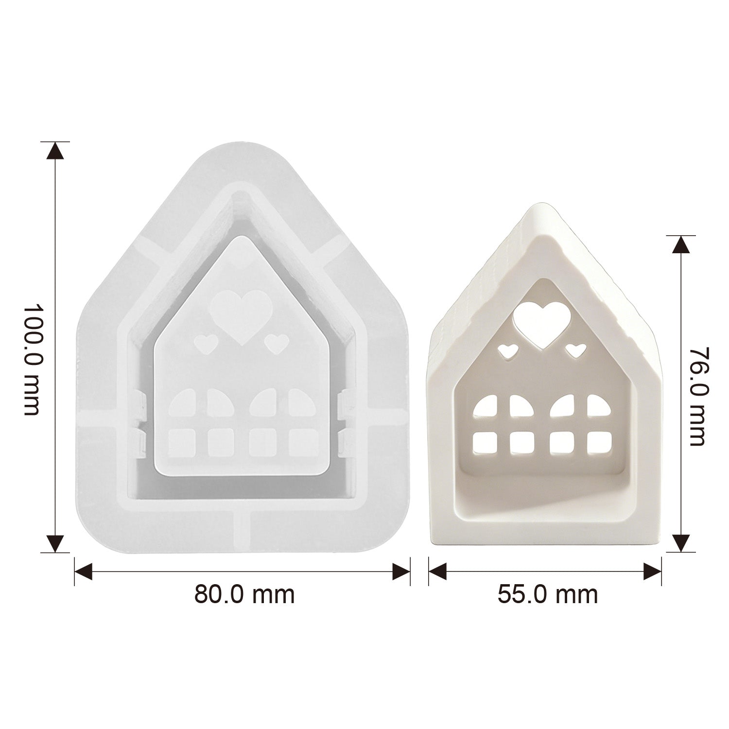 Silikonform Lichthäuschen mit Durchbruch-Design (Mode:XW01)