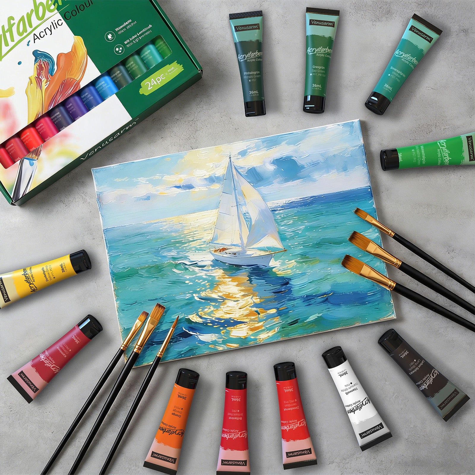 Venusarm Acrylfarben Set 24x36ml