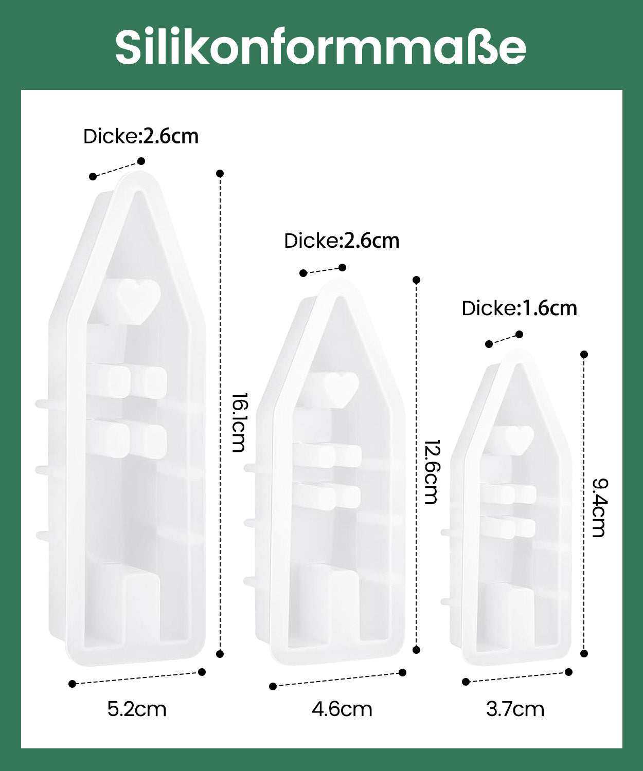 Silikonform Haus Set