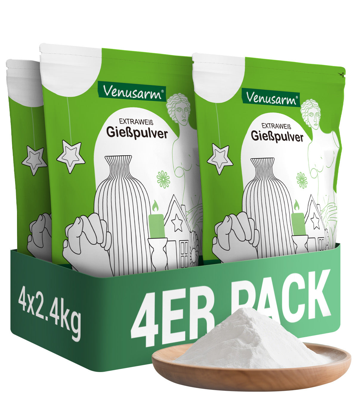 [Ab dem 20.11. wieder verfügbar.] Venusarm Ultraweißes Gießpulver 220N/mm²