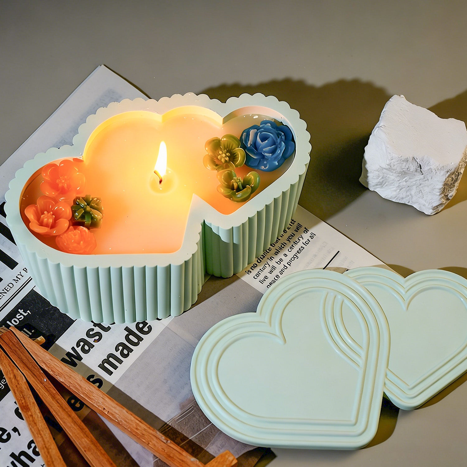 Silikonform-Set Herz & Liebe (Mode:QR02）