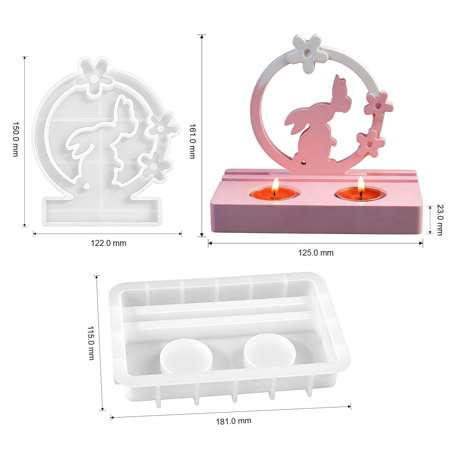 Osterhasen Silikonformen-Set Ⅰ(Mode:FH01)