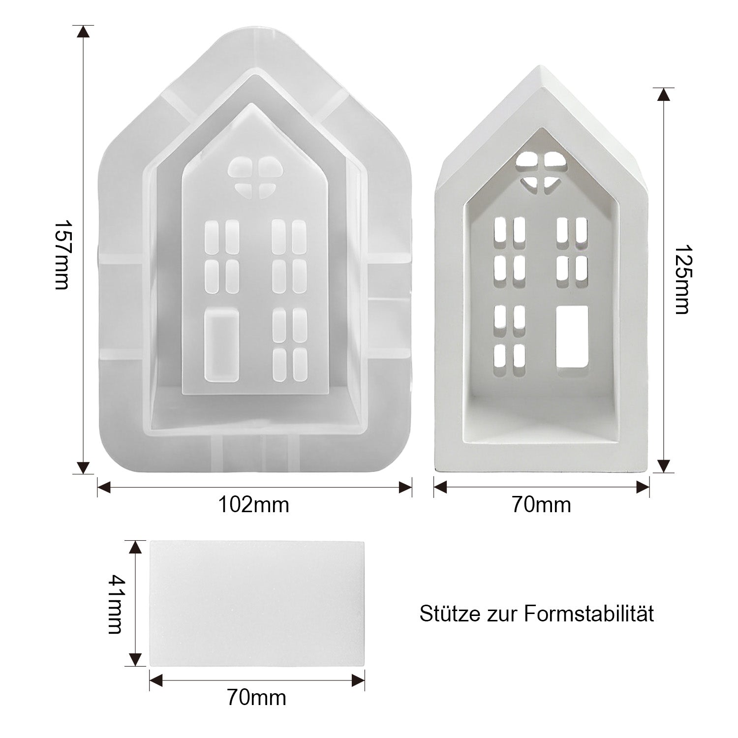 Silikonformen Lichthaus (Mode:FZ03)