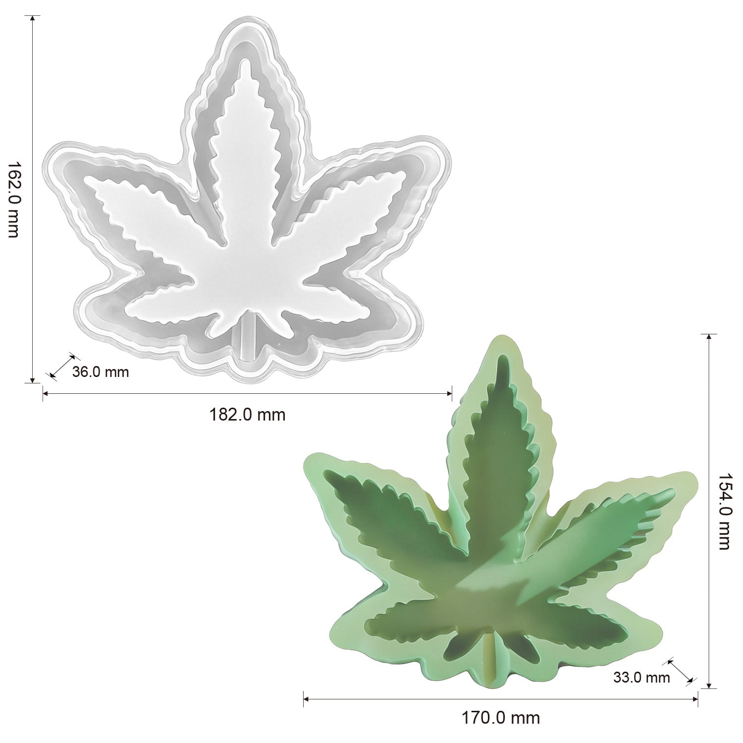 Silikonformen Seestern & Ahornblatt (Mode:SN02)