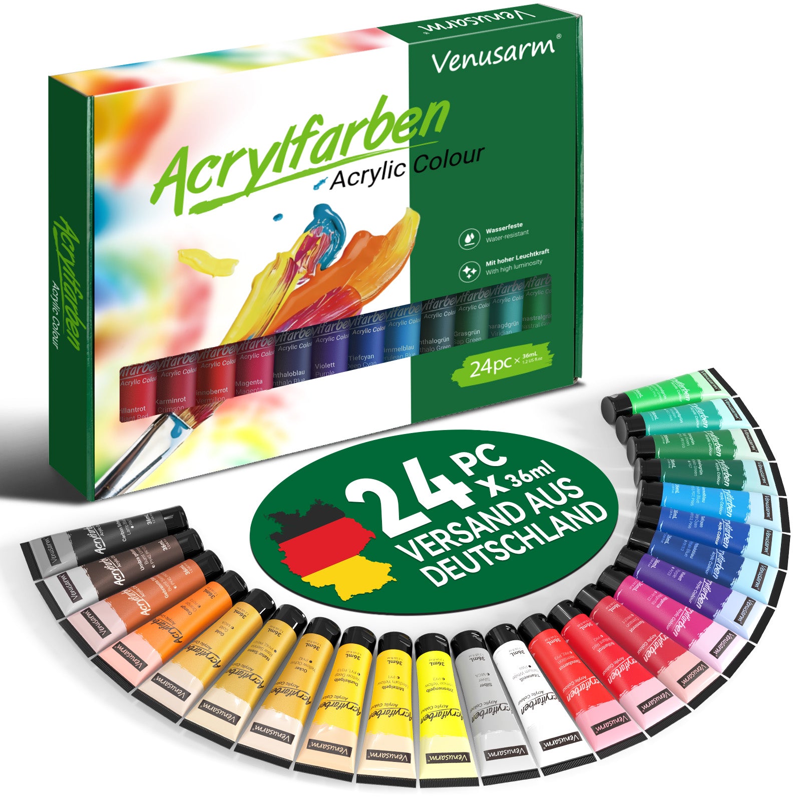 Venusarm Acrylfarben Set 24x36ml