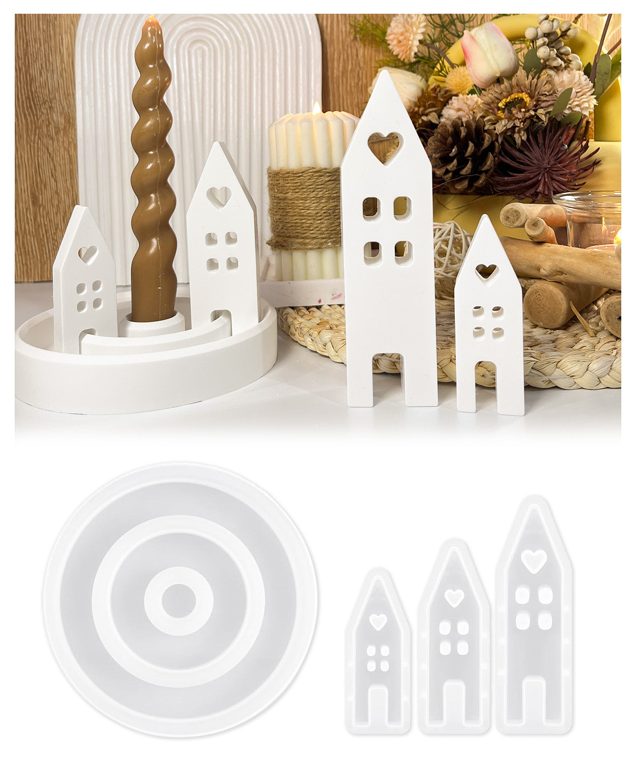 Silikonform Haus Set