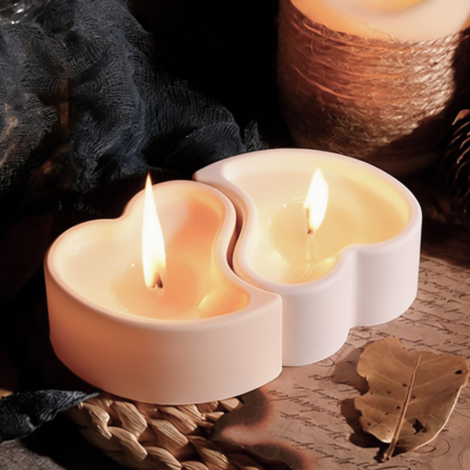 Silikonform-Set Herz & Deko (Mode:QR01)