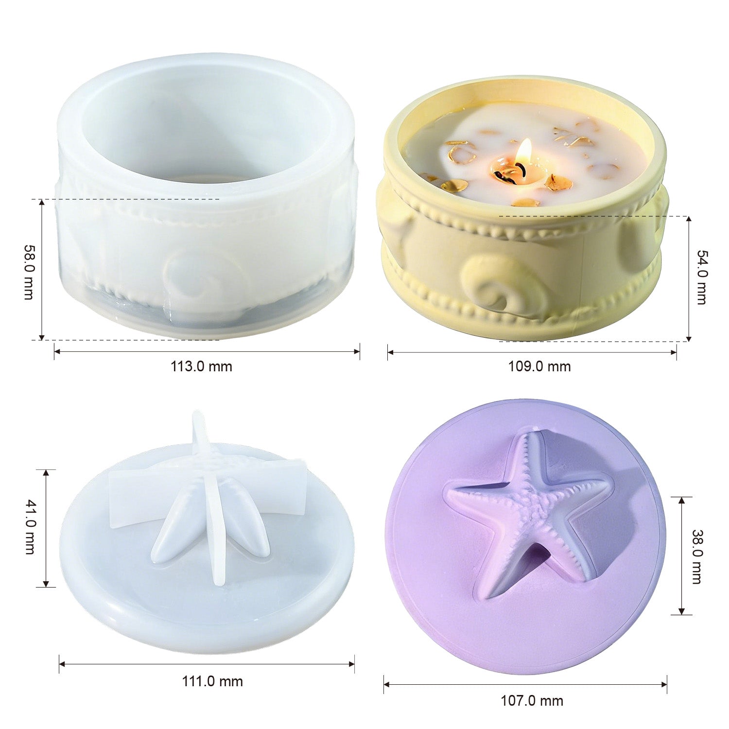 Silikonformen Seestern & Ahornblatt (Mode:SN02)