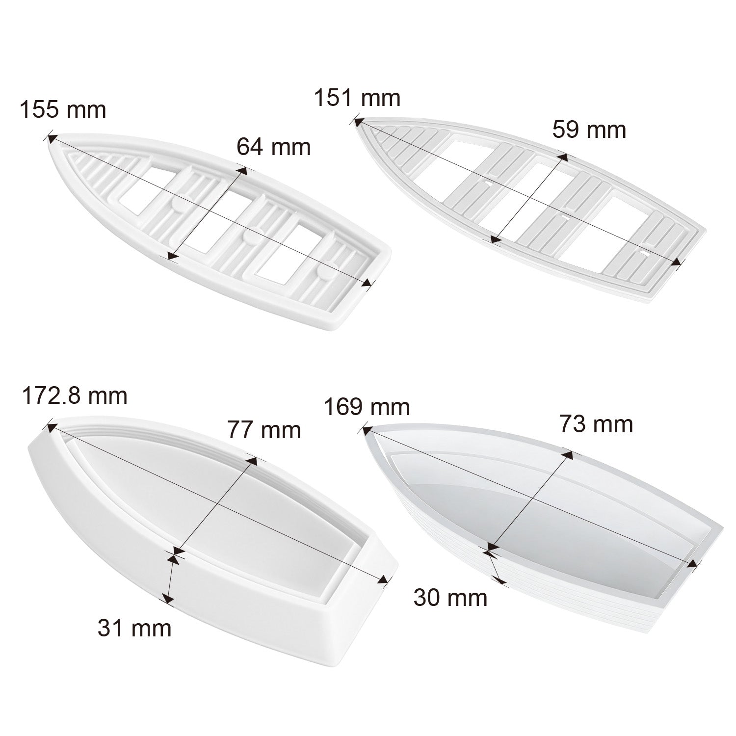 Silikonformen Segelboot, Schmetterling & HOME (Mode:BJ01)