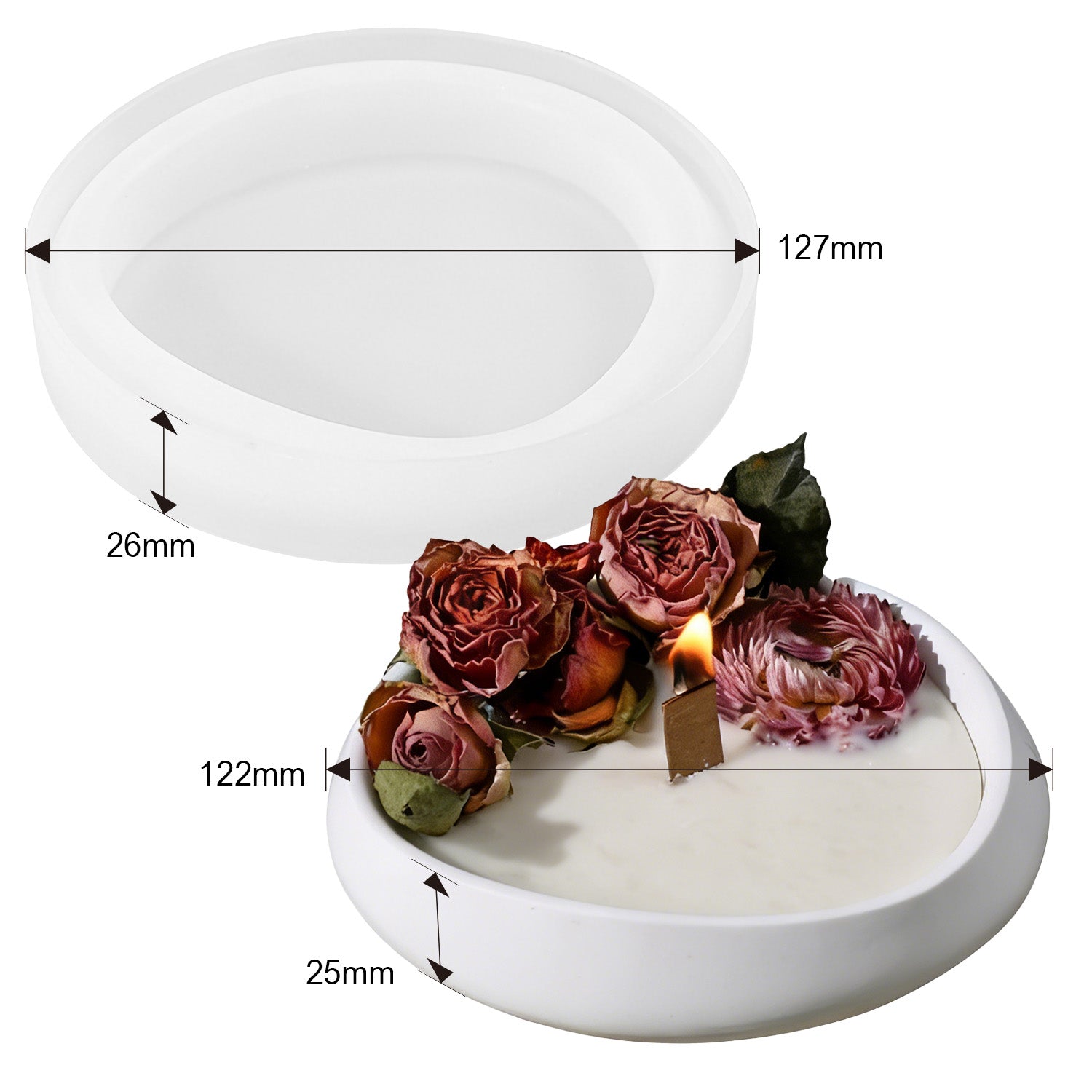 Silikonformen Dekorative Kerzengefäße (Mode:ZT02)