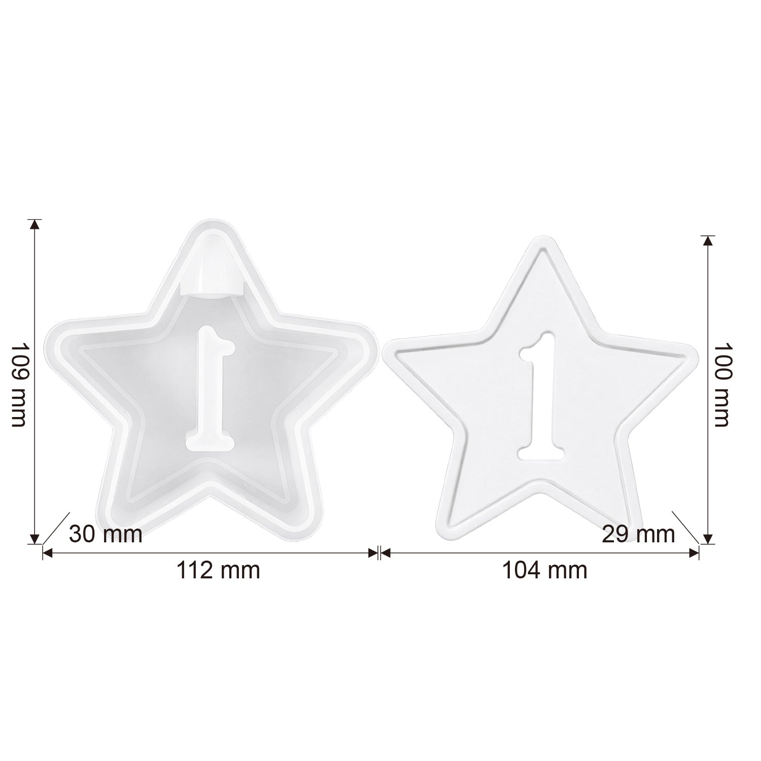 Silikonform Kerzenhalter Zahlen-Häuschen (Mode:SZXW01)