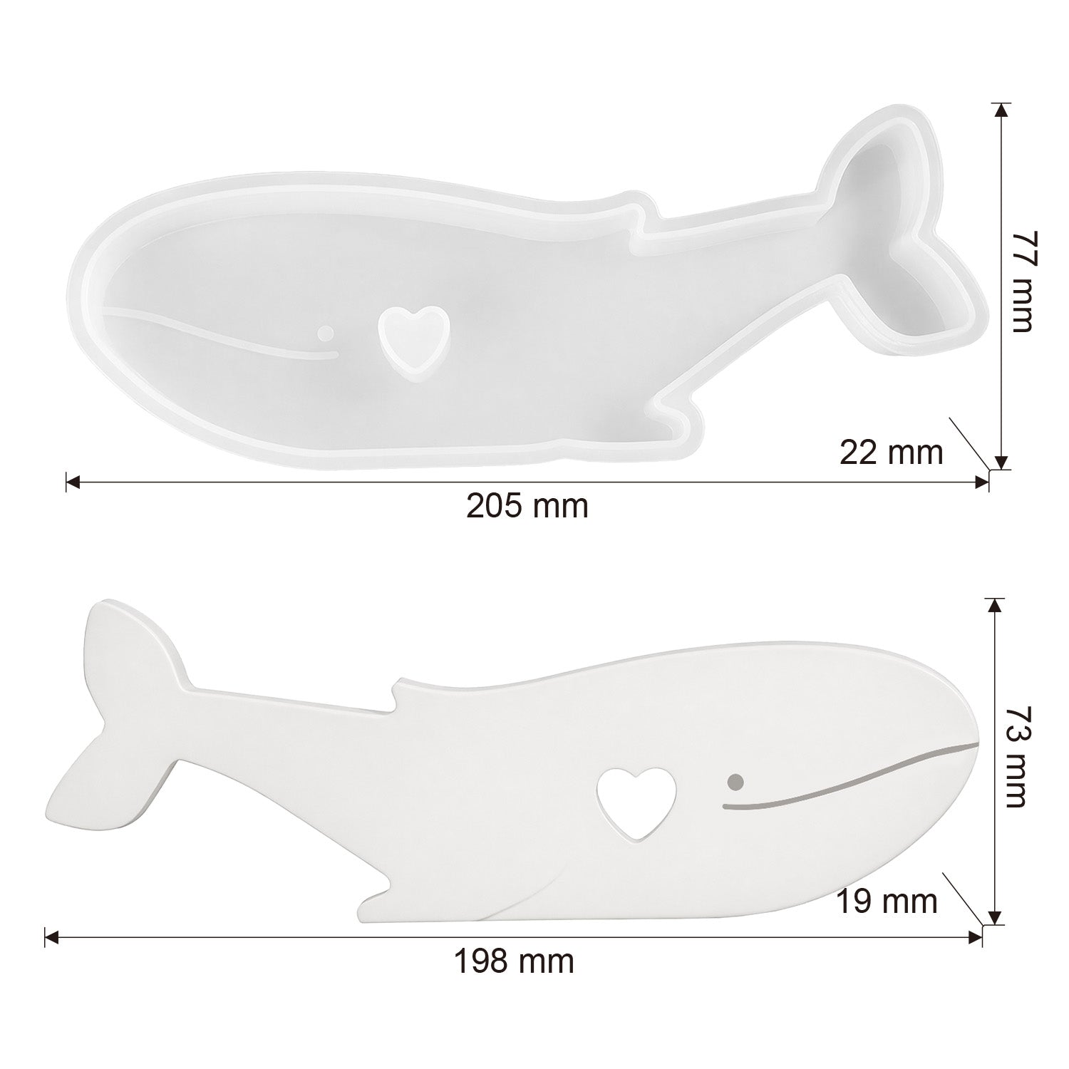 Silikonformen-Set Maritim Boot, Strandhaus & Wal-Optik (Mode:HY01)