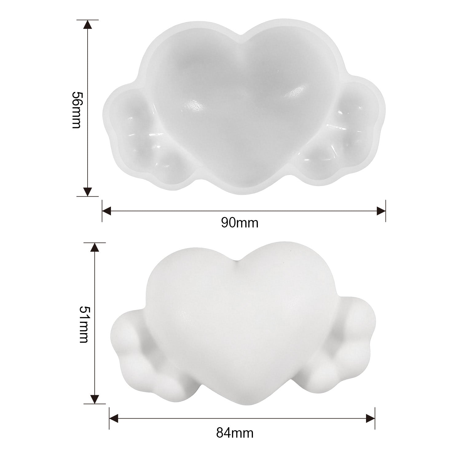 Silikonform-Set Herz & Amor (Mode:QR03)