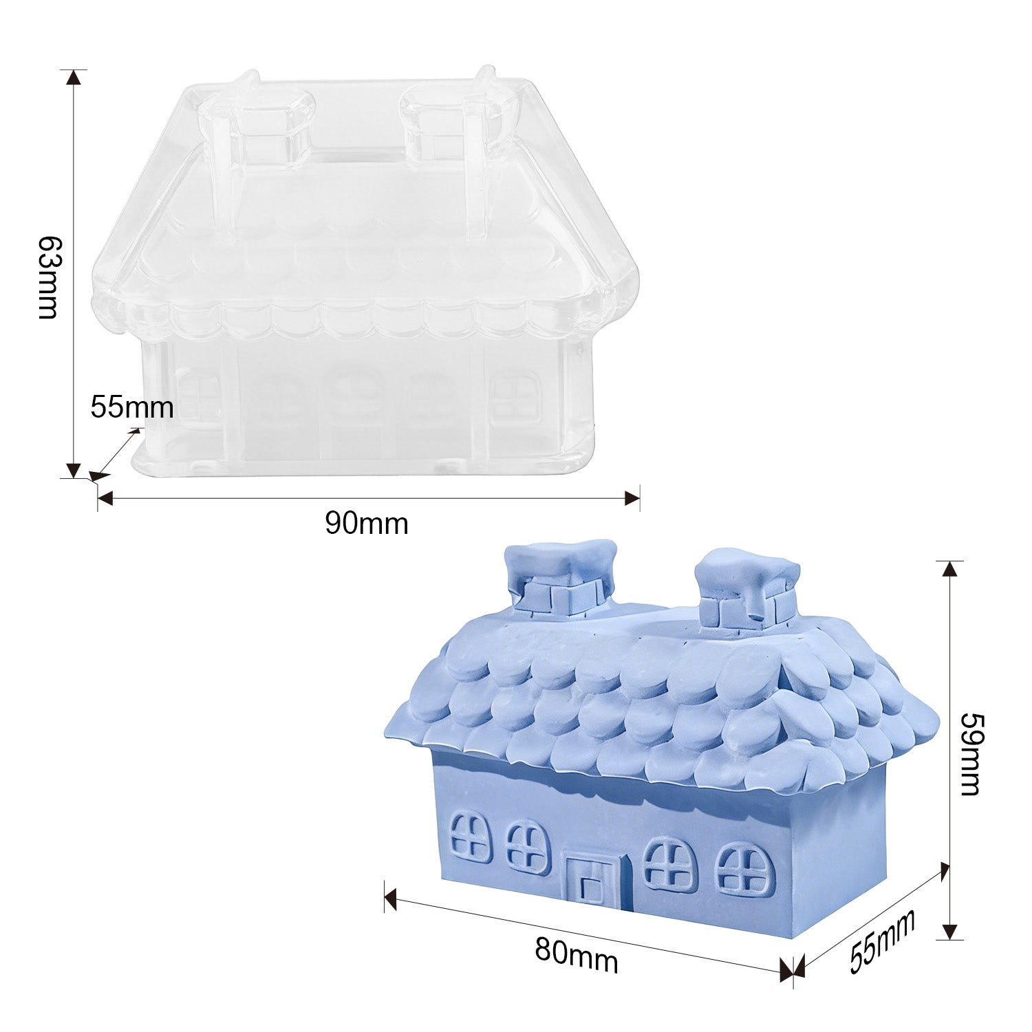 Silikonform Weihnachtshaus (Mode:FZ01)