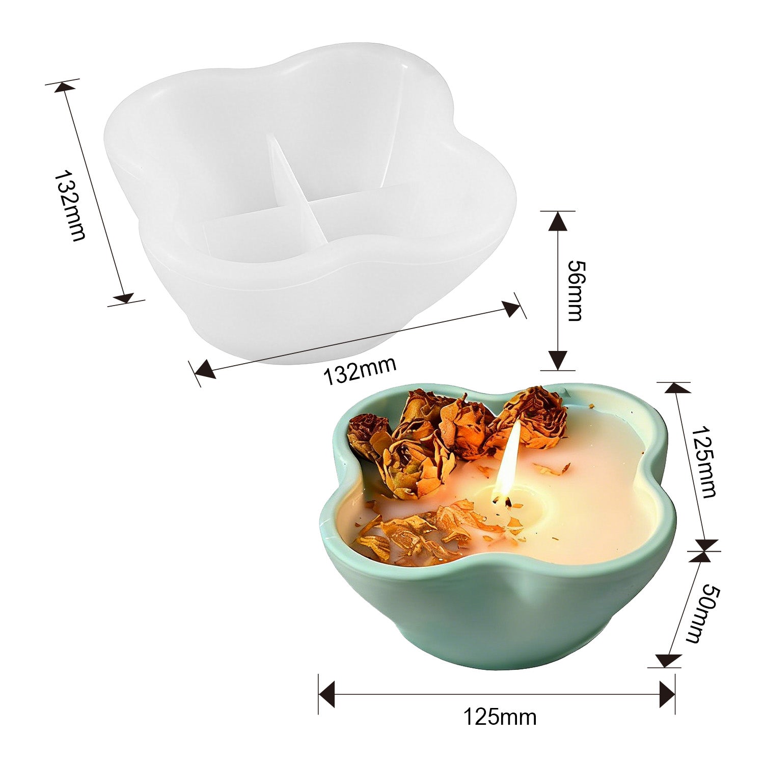 Silikonformen Dekorative Kerzengefäße (Mode:ZT02)