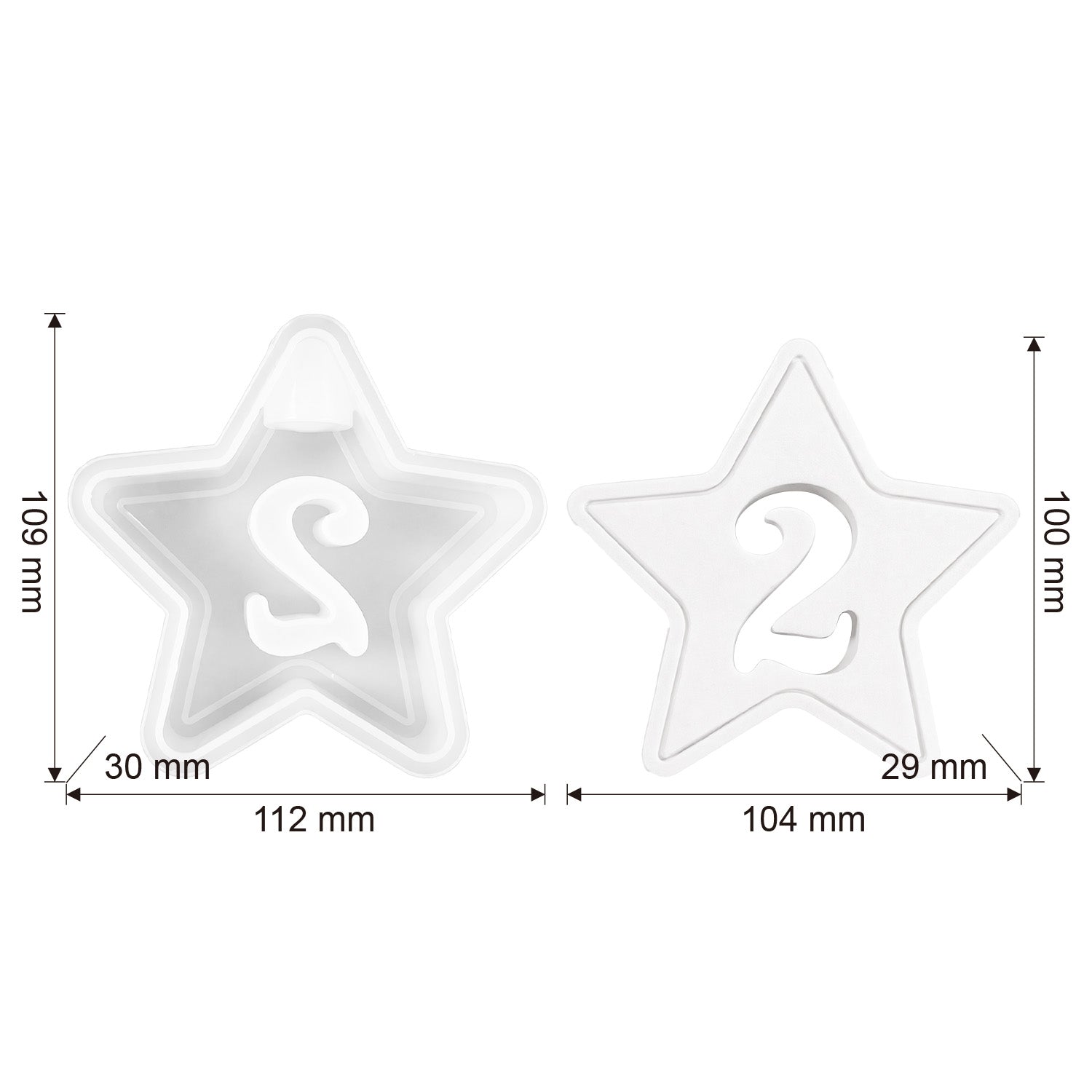 Silikonform Kerzenhalter Zahlen-Häuschen (Mode:SZXW01)