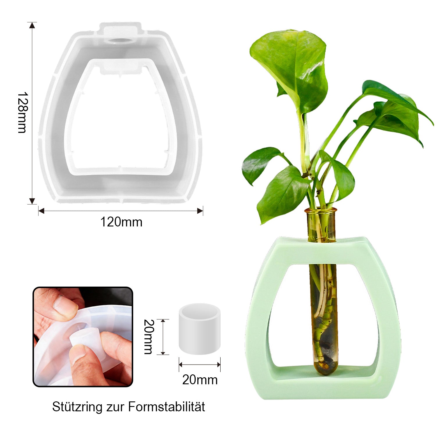 Silikonform Reagenzglas-Vase Ⅱ (Mode:SGHP01)