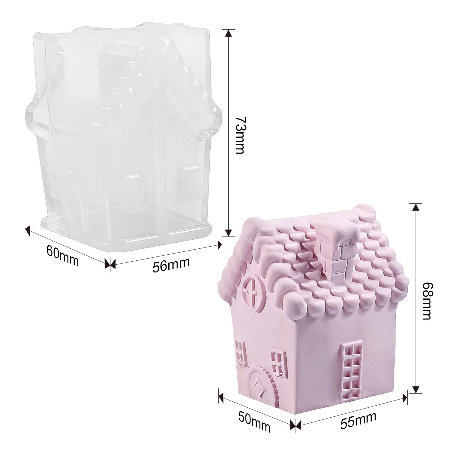 Silikonform Weihnachtshaus (Mode:FZ01)