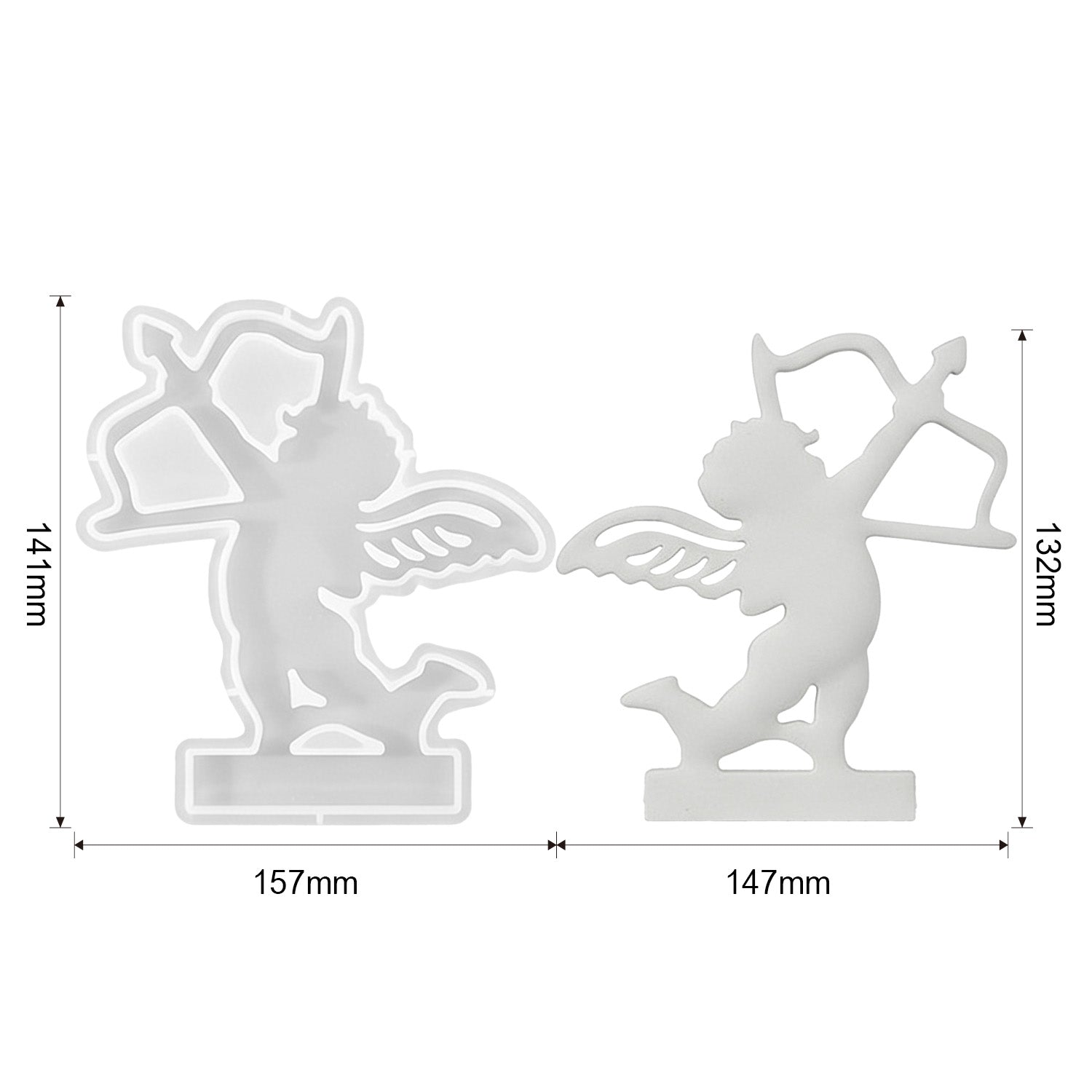 Silikonform-Set Herz & Amor (Mode:QR03)